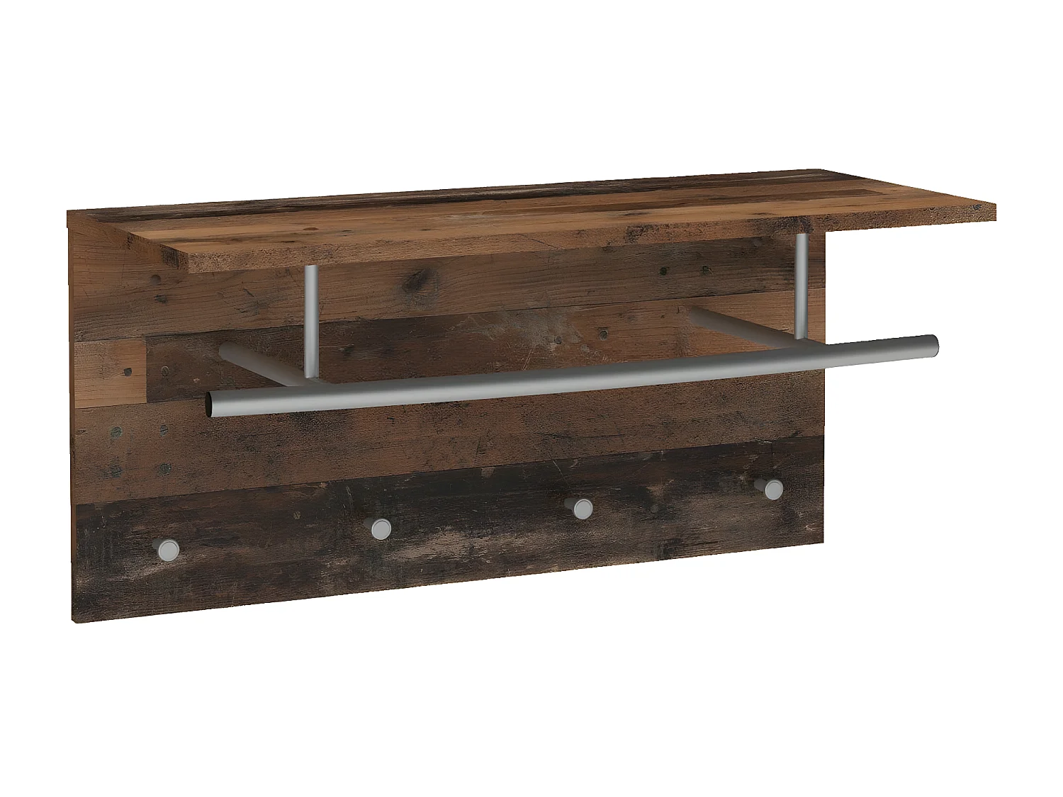 Porte-Manteau Murale avec Penderie 4 Crochets L72 cm - Spot