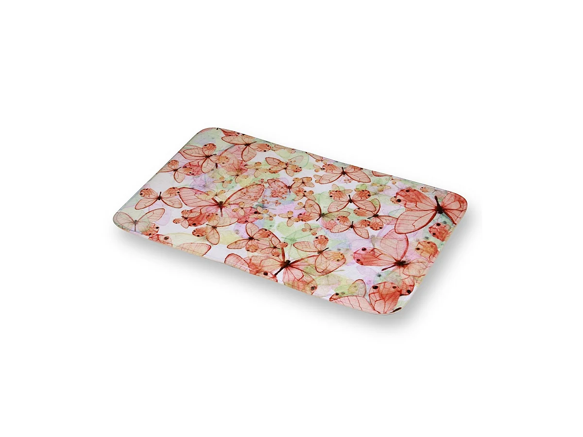 Tapis salle de bain motif papillons
