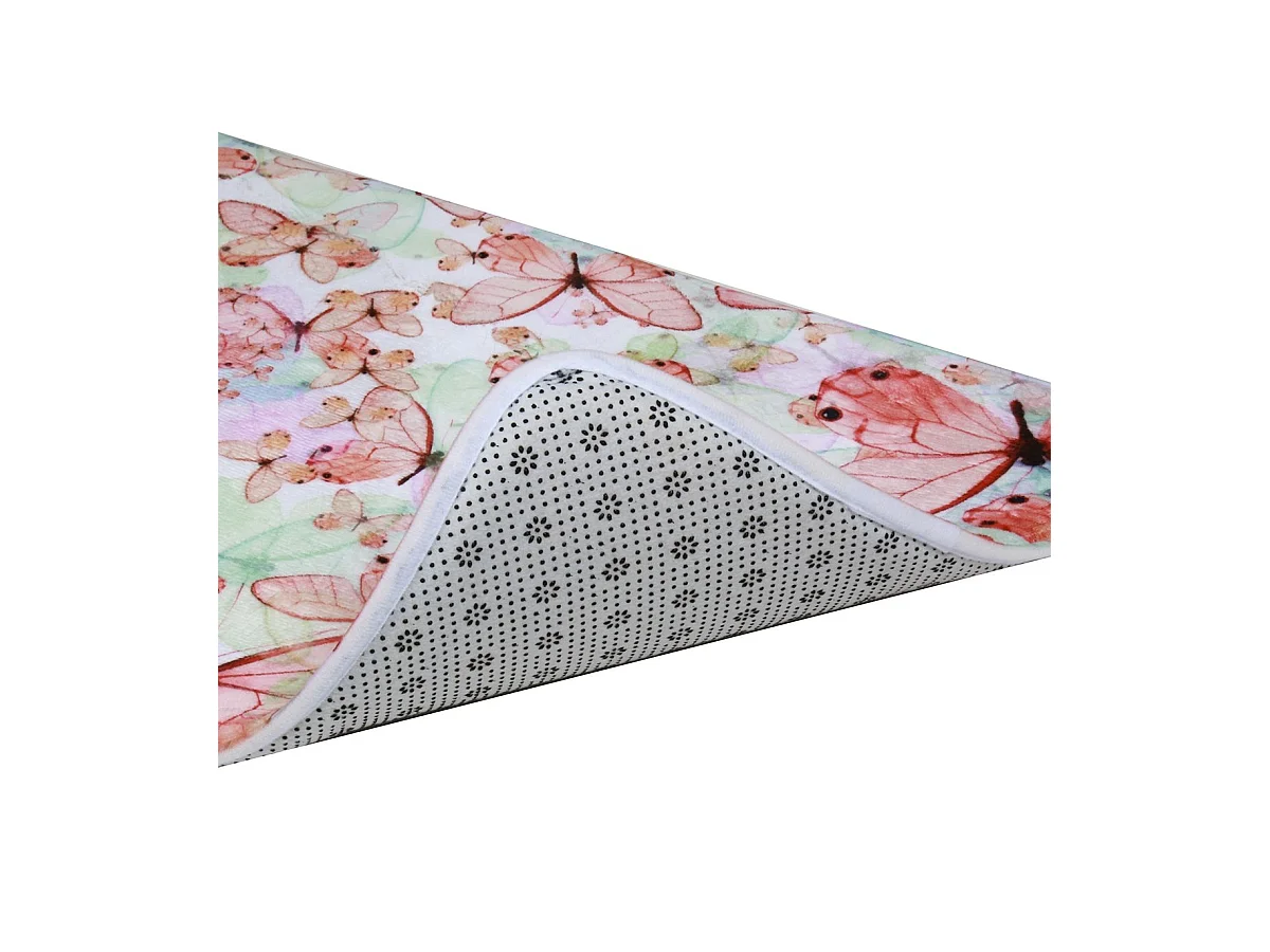 Tapis salle de bain motif papillons