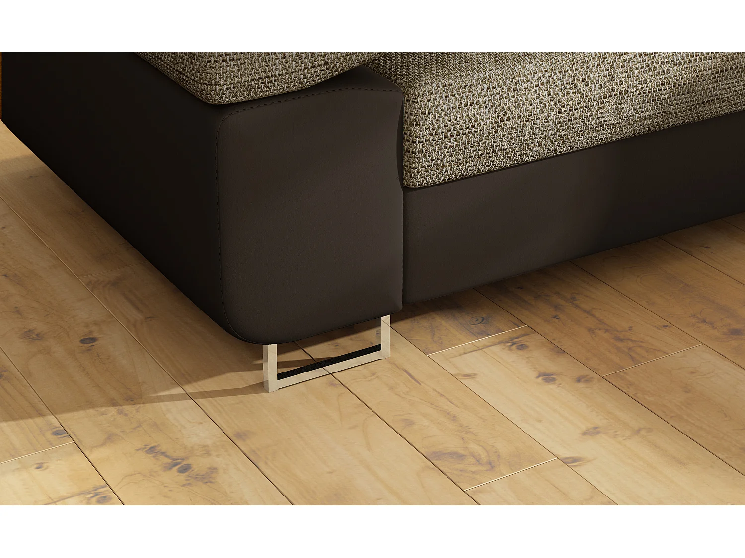 Ecksofa Rondon L/Stoffbezug/Braun/An Lager