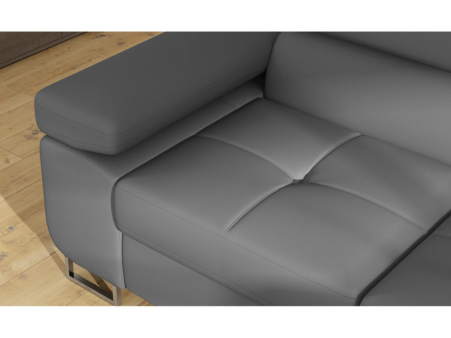 Ecksofa Rondon L/Stoffbezug/Braun/An Lager