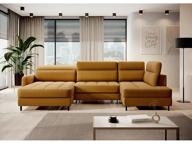 Ecksofa Silvio UL/Stoff-Orange