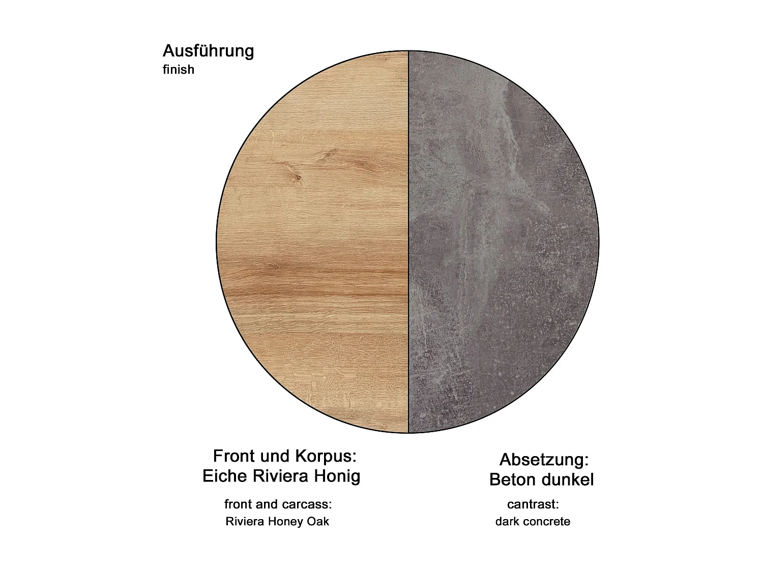 Colonne de salle de bain suspendue 1 porte chêne Riviera miel et gris béton Babel 160cm