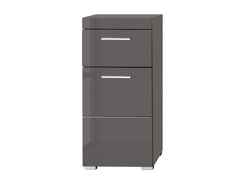Kelia glanzend grijs onderkast 1 deur 1 lade 37 cm