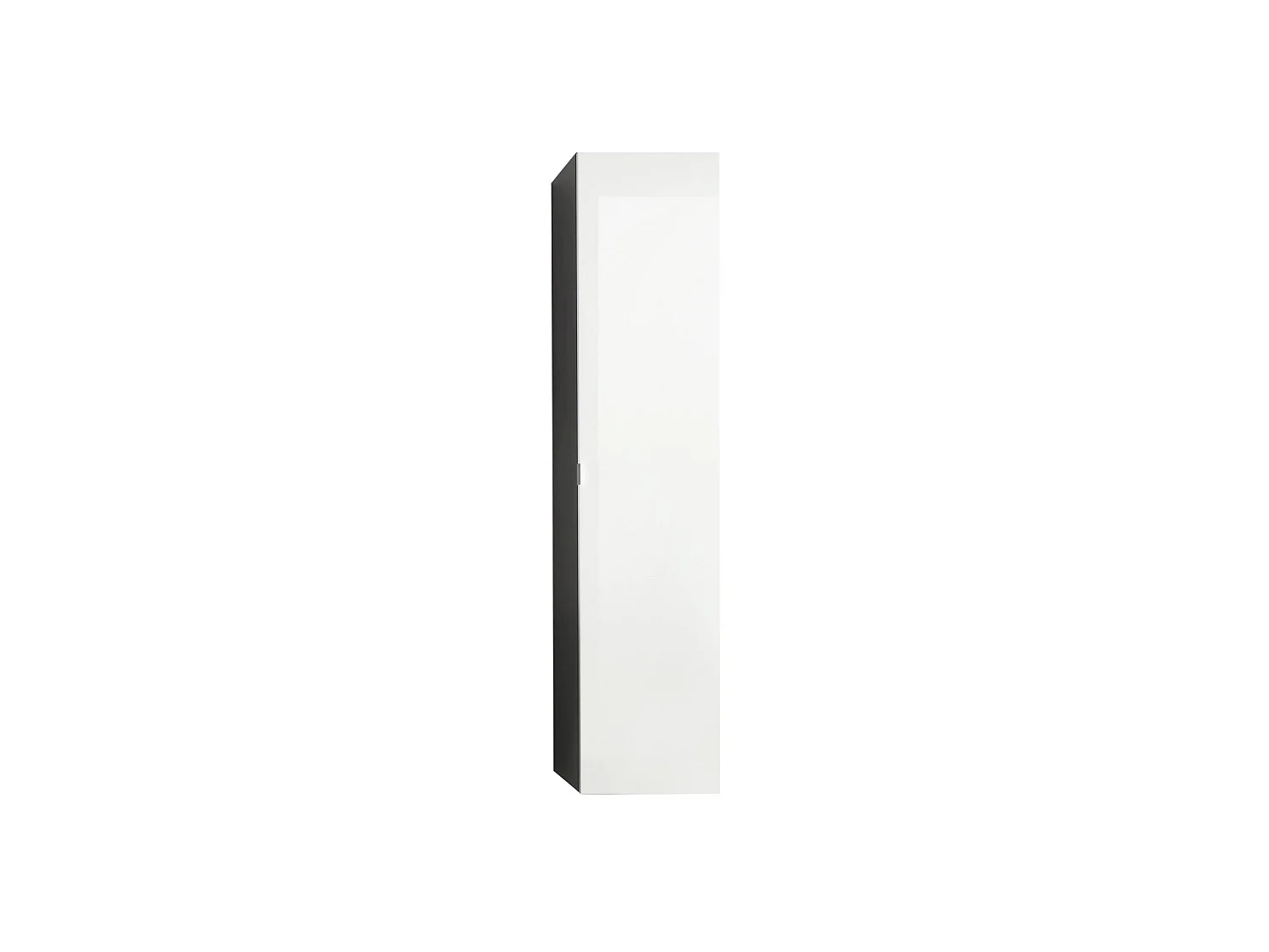 Colonne avec miroir intérieur - Mélaminé- Gris-Blanc - 35 - 157 - 31 cm