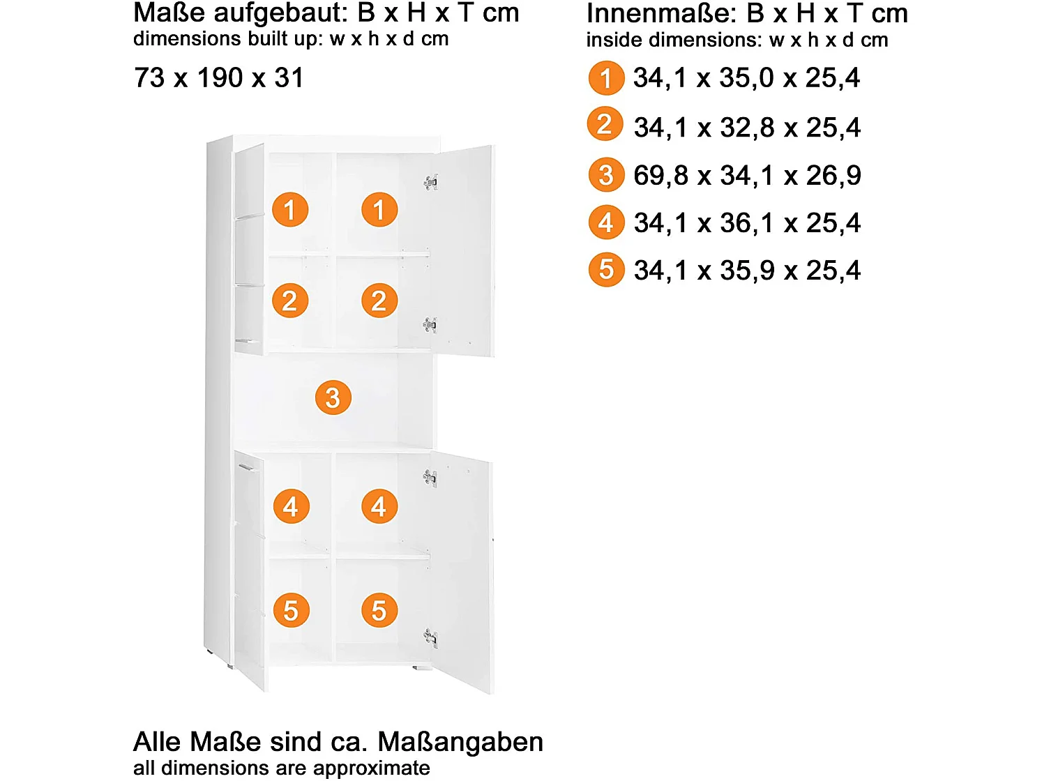 Columna de baño 2 puertas roble claro Kelia 73 cm