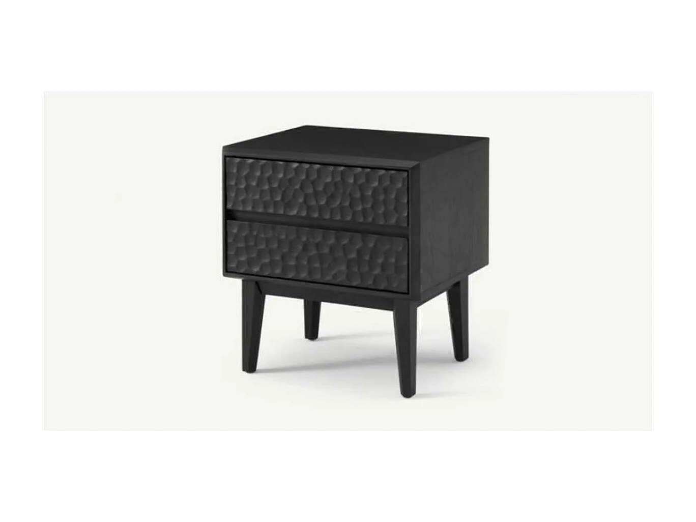 Abbon table de chevet chêne massif noir