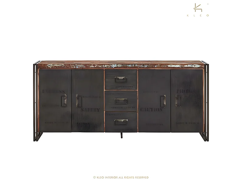 Nautical, buffet 4 portes et 3 tiroirs