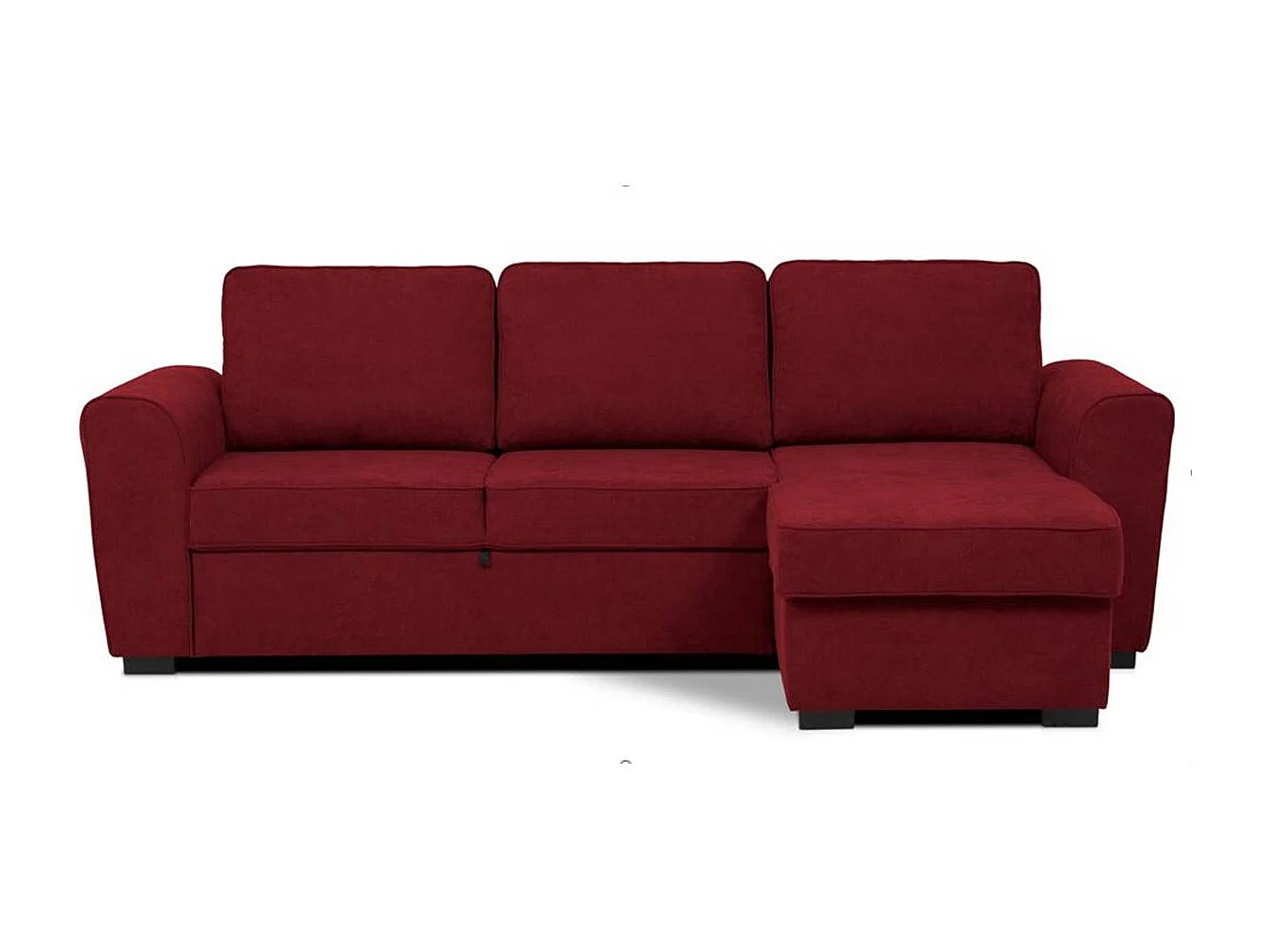 Aston canapé d'angle droit bordeaux