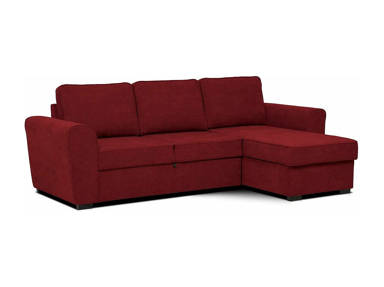 Aston canapé d'angle droit bordeaux