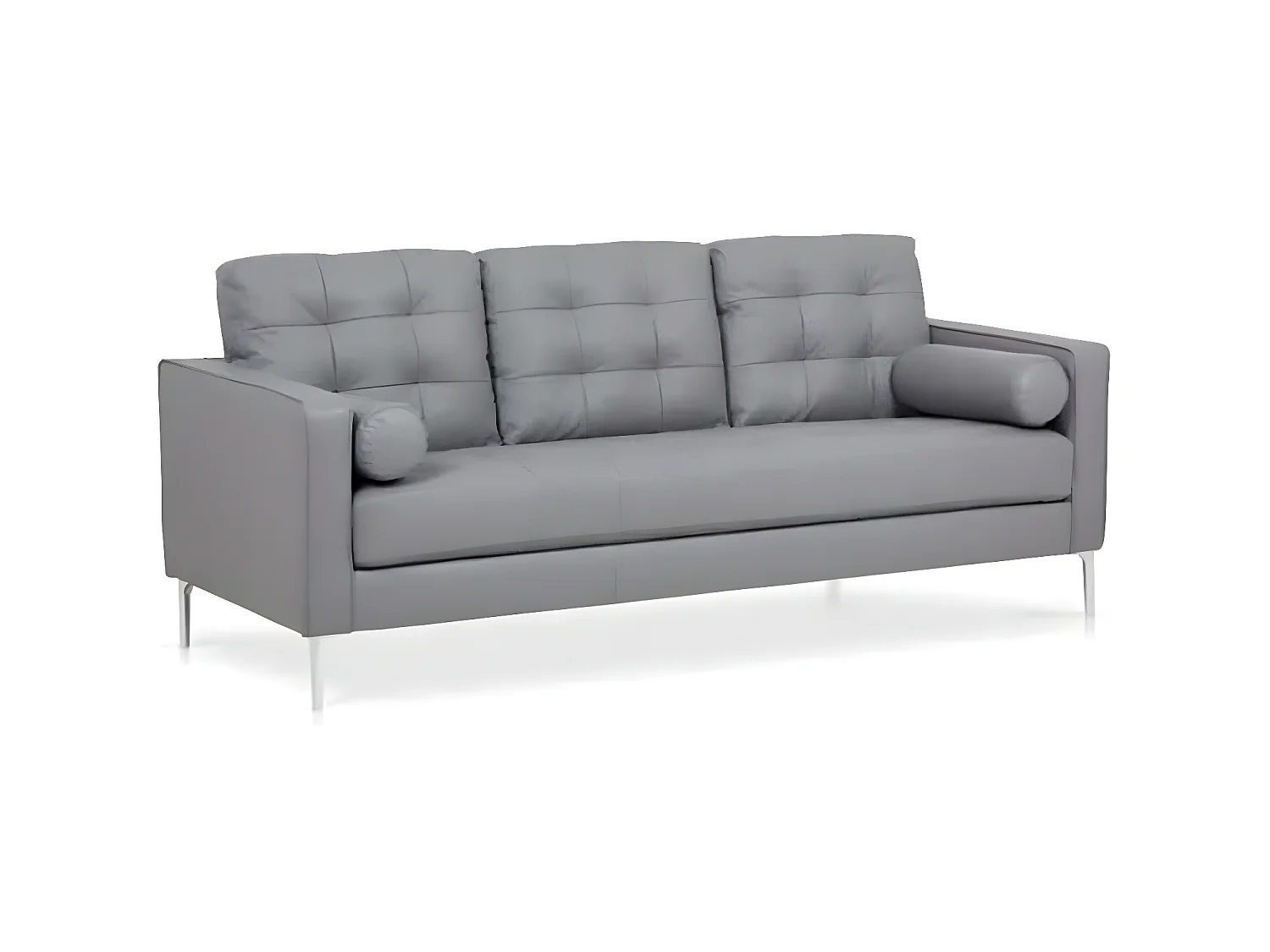 Elvis canapé 3 places simili cuir gris