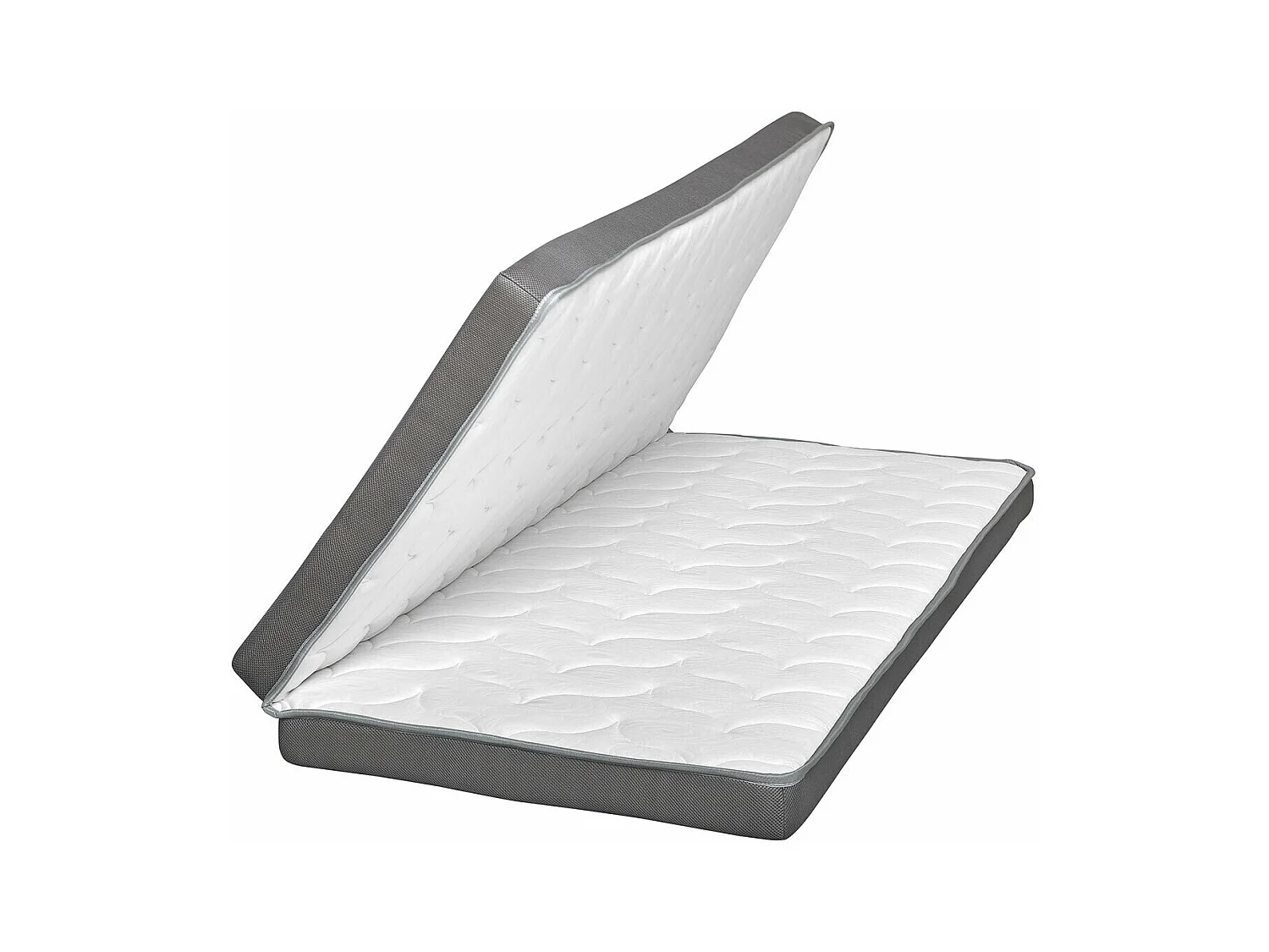 Pack lit gigogne avec matelas 80x200 cm bois massif blanc CAPRI