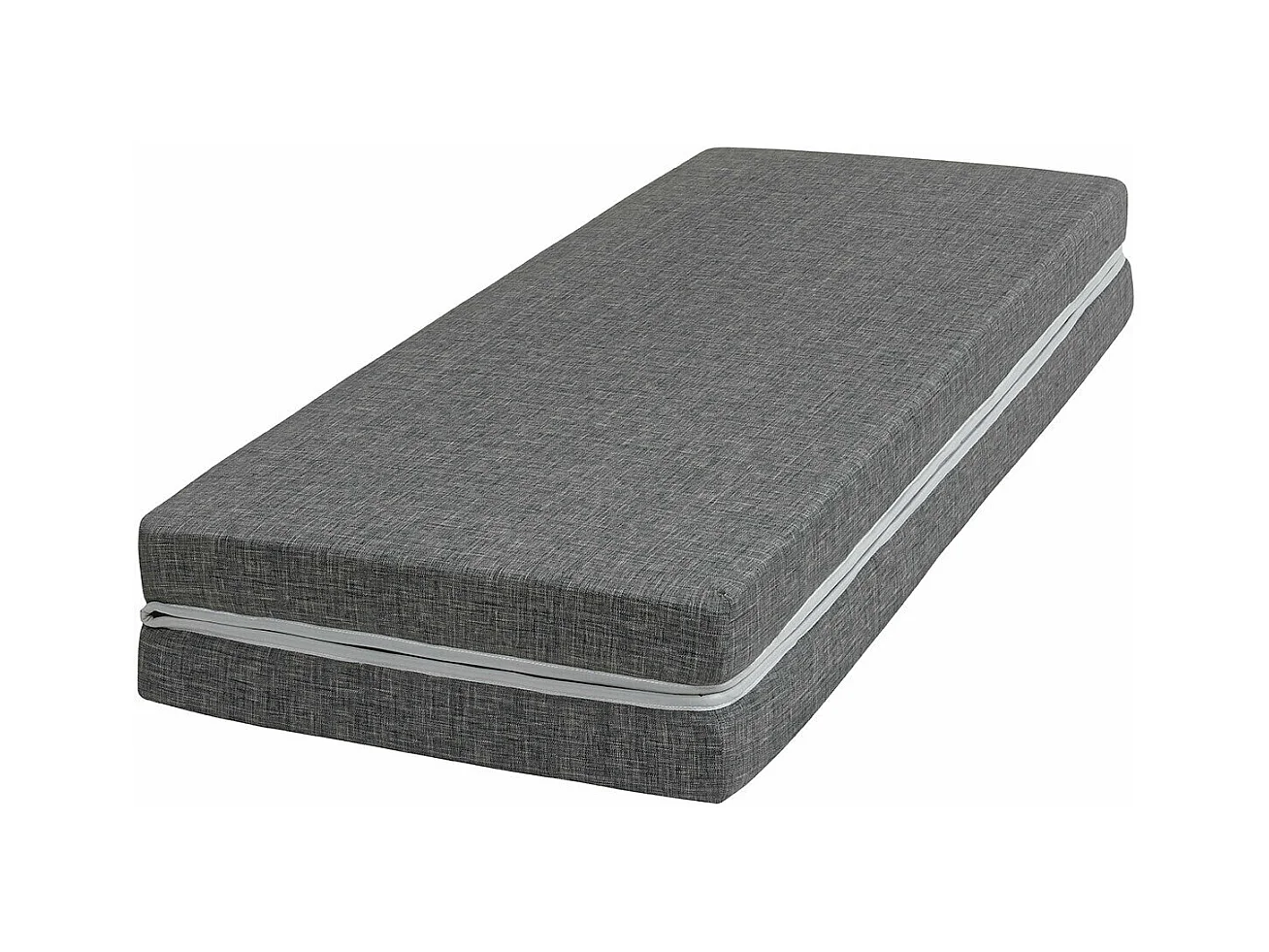Pack lit gigogne avec matelas 80x200 cm bois massif blanc CAPRI
