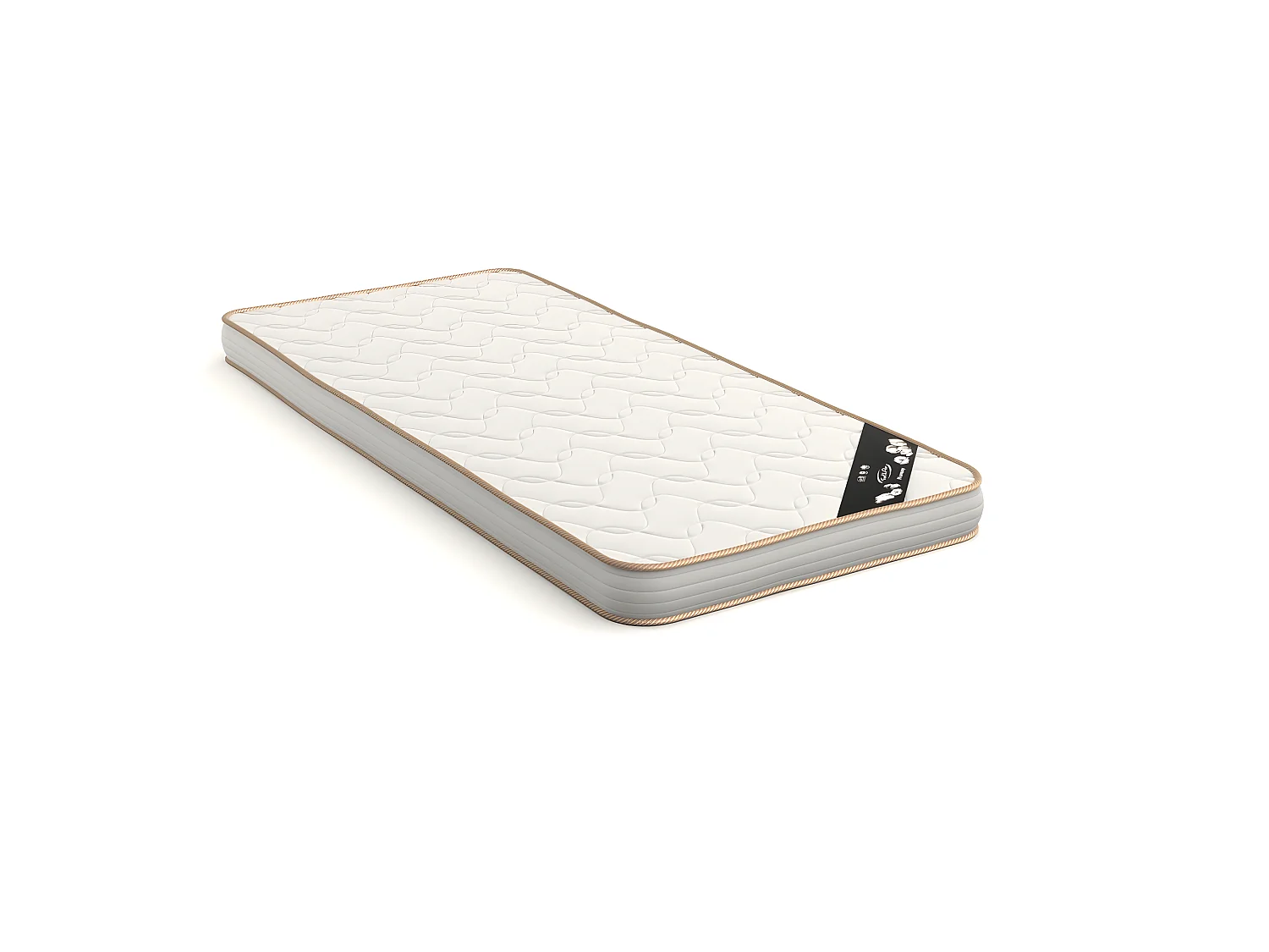 Lit superposé avec matelas 80x190 cm bois massif bois naturel ELORA