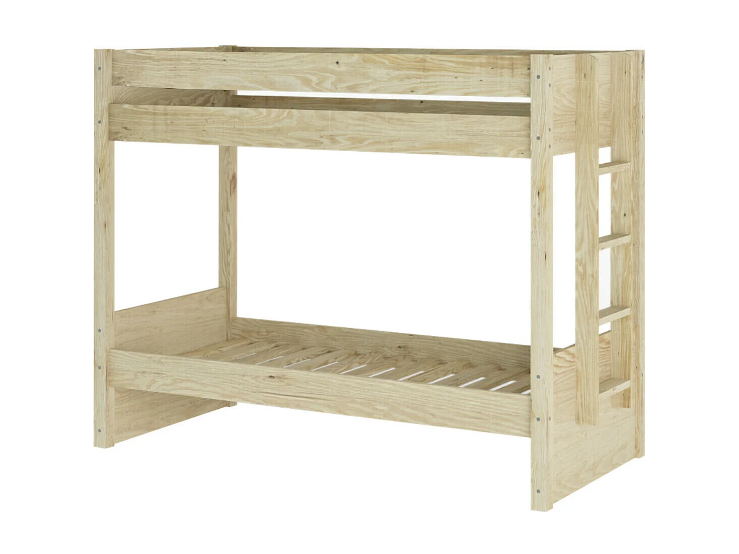 Lit superposé 90x200 cm bois massif bois naturel ELORA