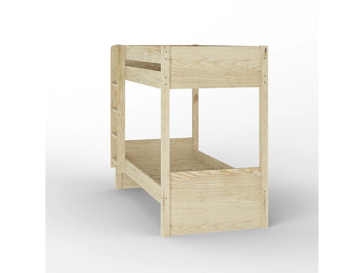 Lit superposé 90x190 cm bois massif bois naturel LUCIA