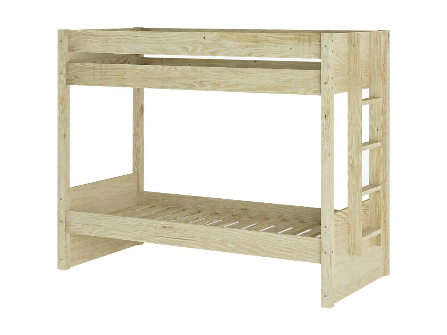 Lit superposé 80x190 cm bois massif bois naturel ELORA