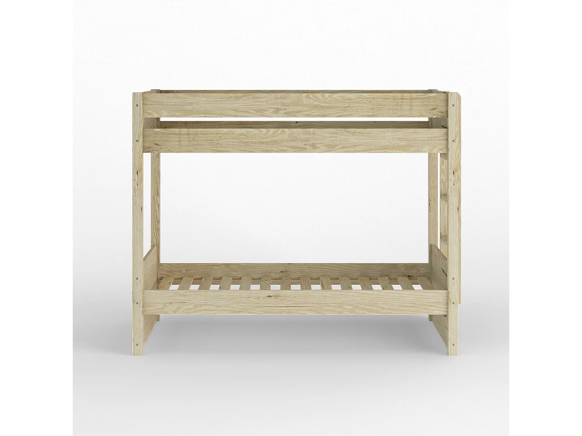 Lit superposé 80x190 cm bois massif bois naturel ELORA