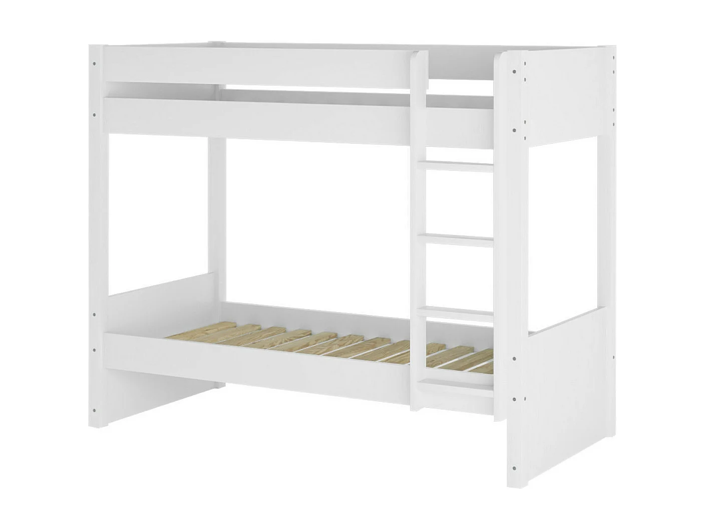 Lit superposé 90x200 cm bois massif blanc LUCIA