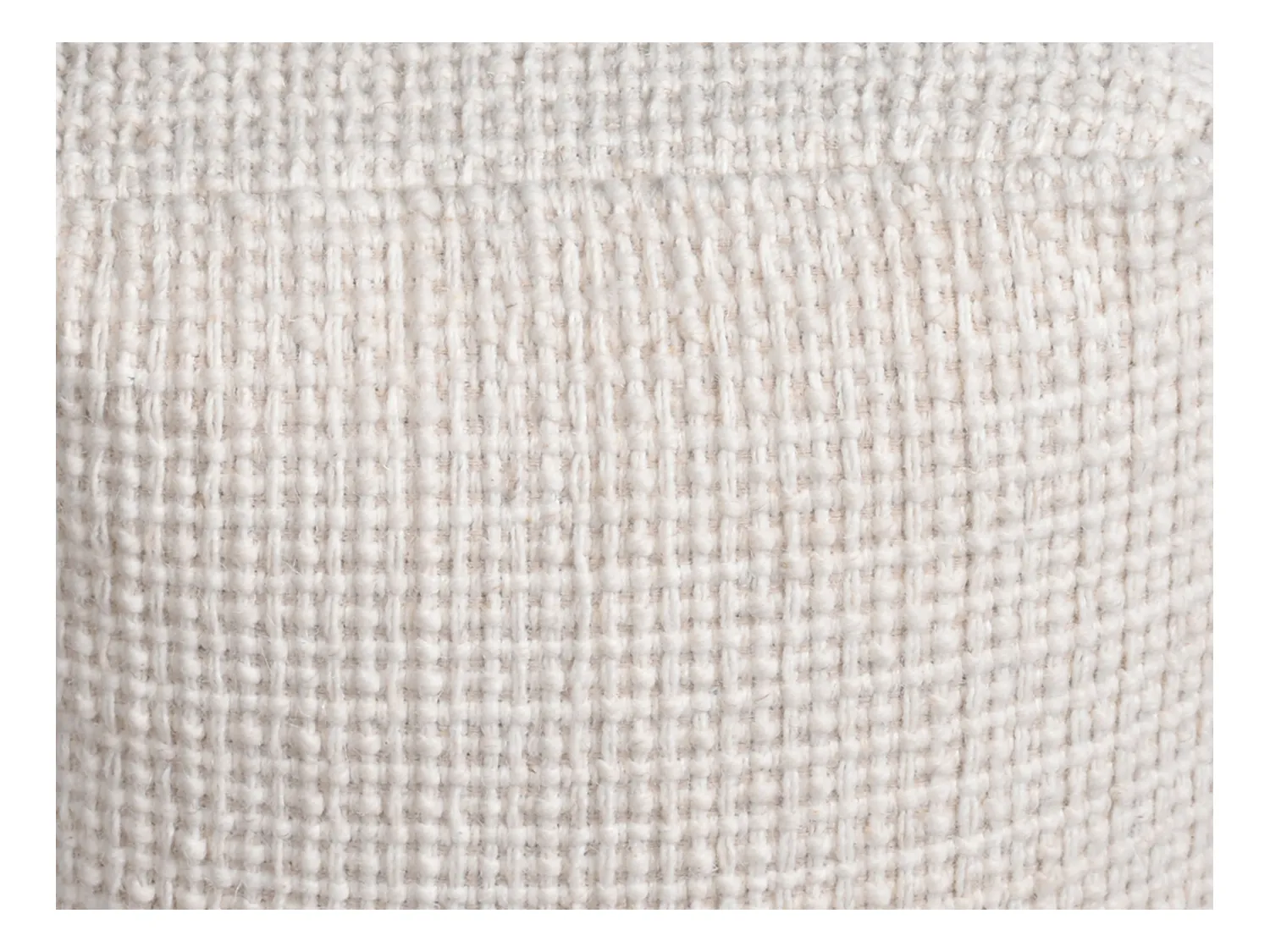 Pouf carré en laine ivoire LABERDEN