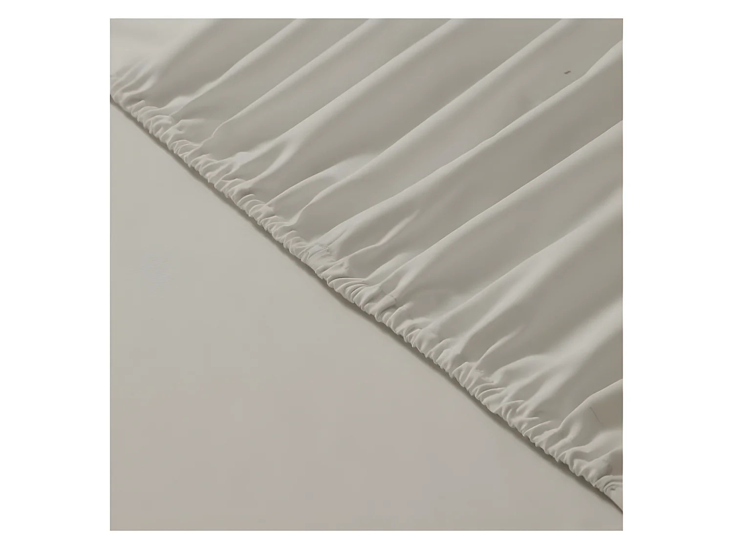 Drap Housse 100% Coton 180x200 cm Mastic Tissage Serré 57 fils/cm²