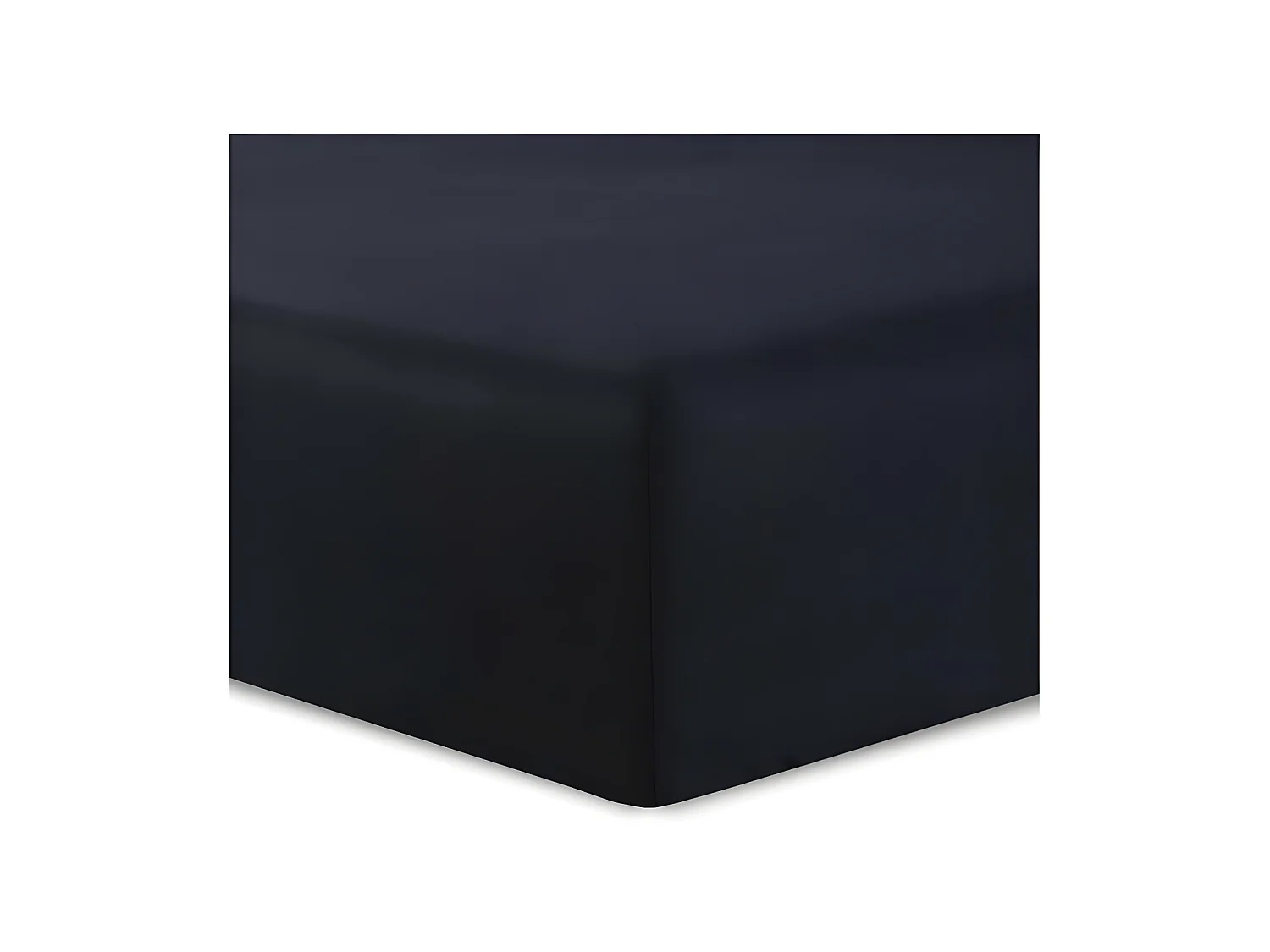 Sábana Ajustable 200x200 + 25 cm Negro 100% Algodón 57 Hilos Estilo Contemporáneo