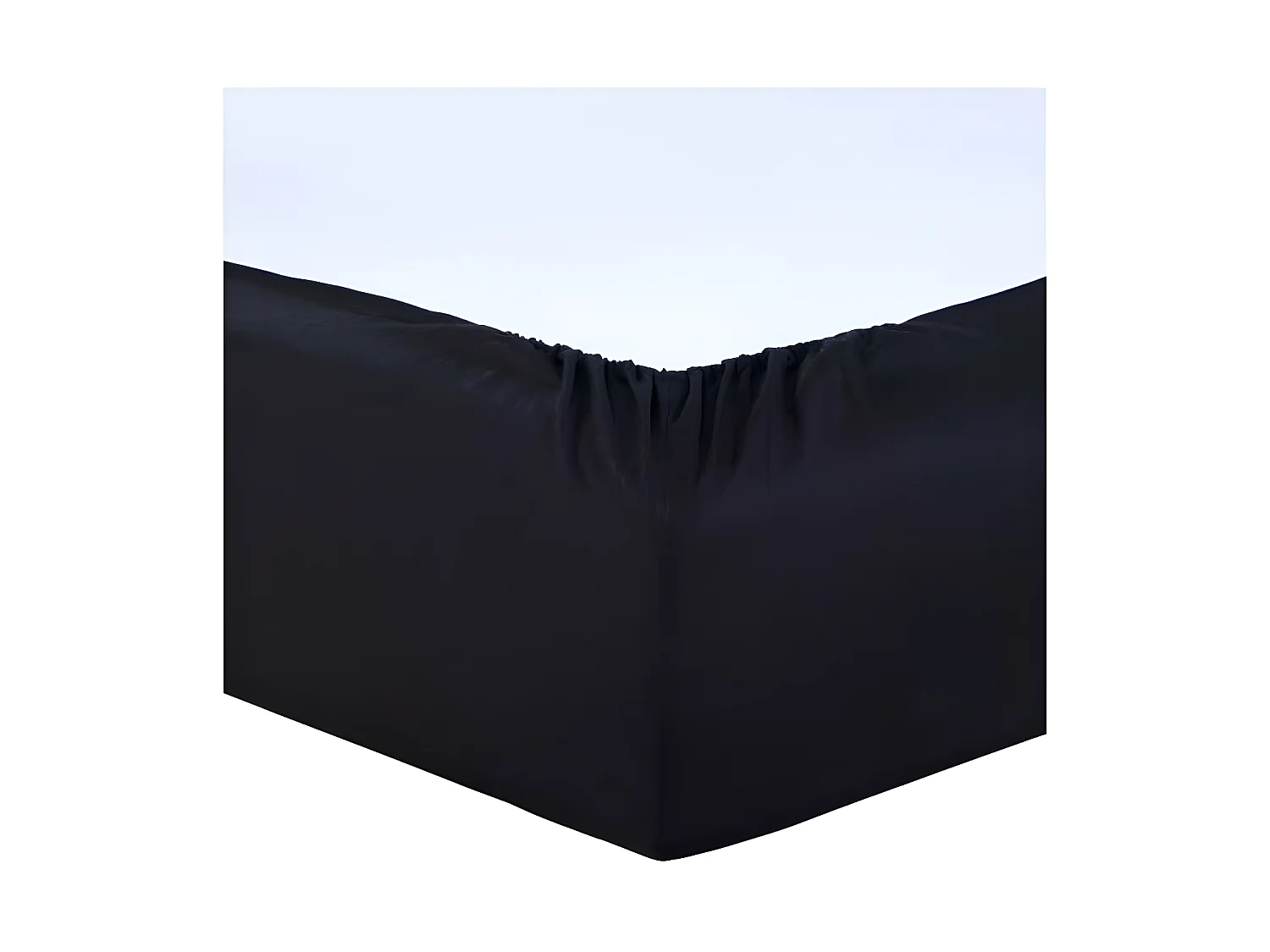 Sábana Ajustable 200x200 + 25 cm Negro 100% Algodón 57 Hilos Estilo Contemporáneo