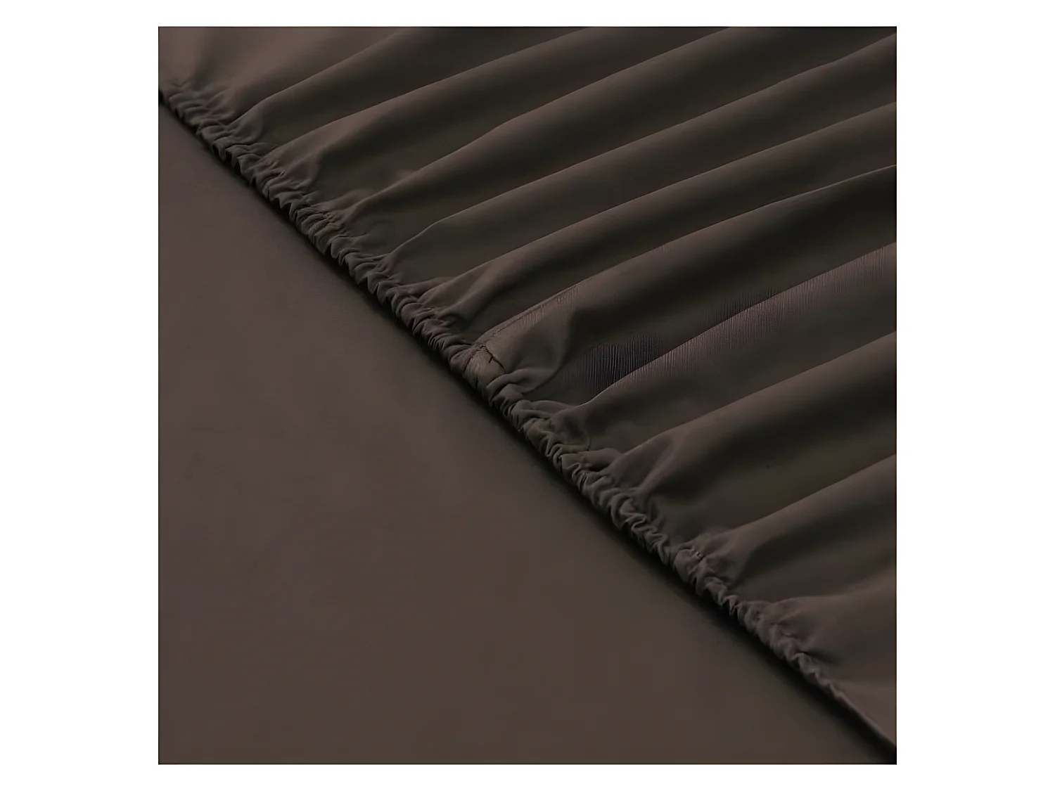 Lenzuolo con Angoli 180x200 + 30 cm Cioccolato in Cotone 57 Fili Lavabile a 40° - Vision