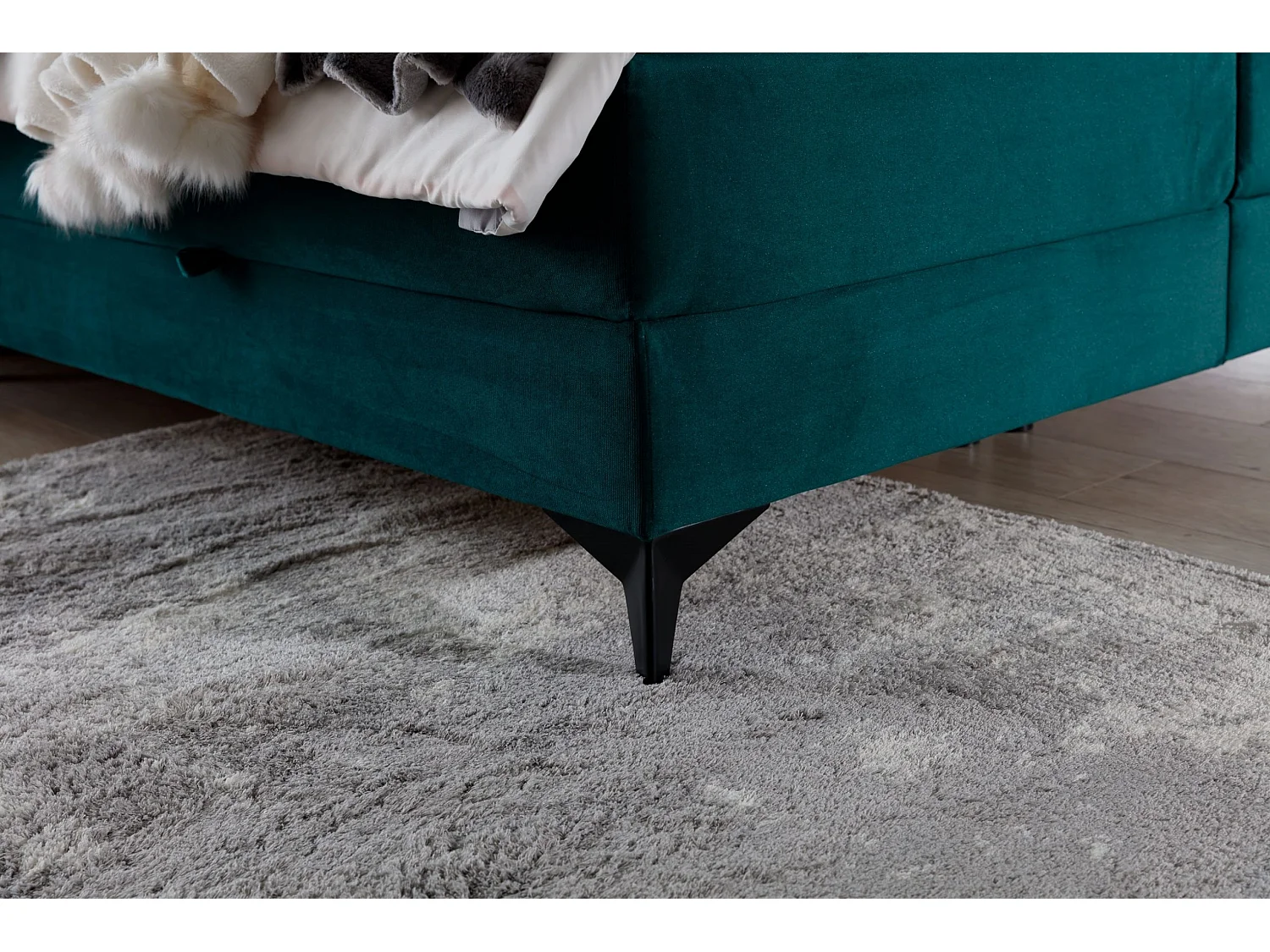 Box Spring Lit Mudryc S (140x200)/Tissu-Vert