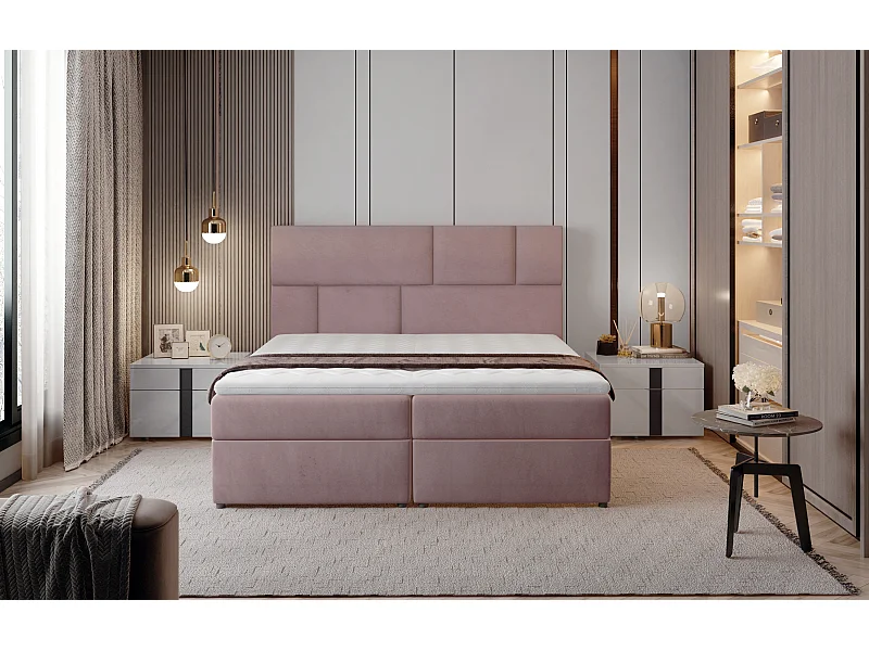 Box Spring Letto Limbardo L (180x200)/Tessuto-