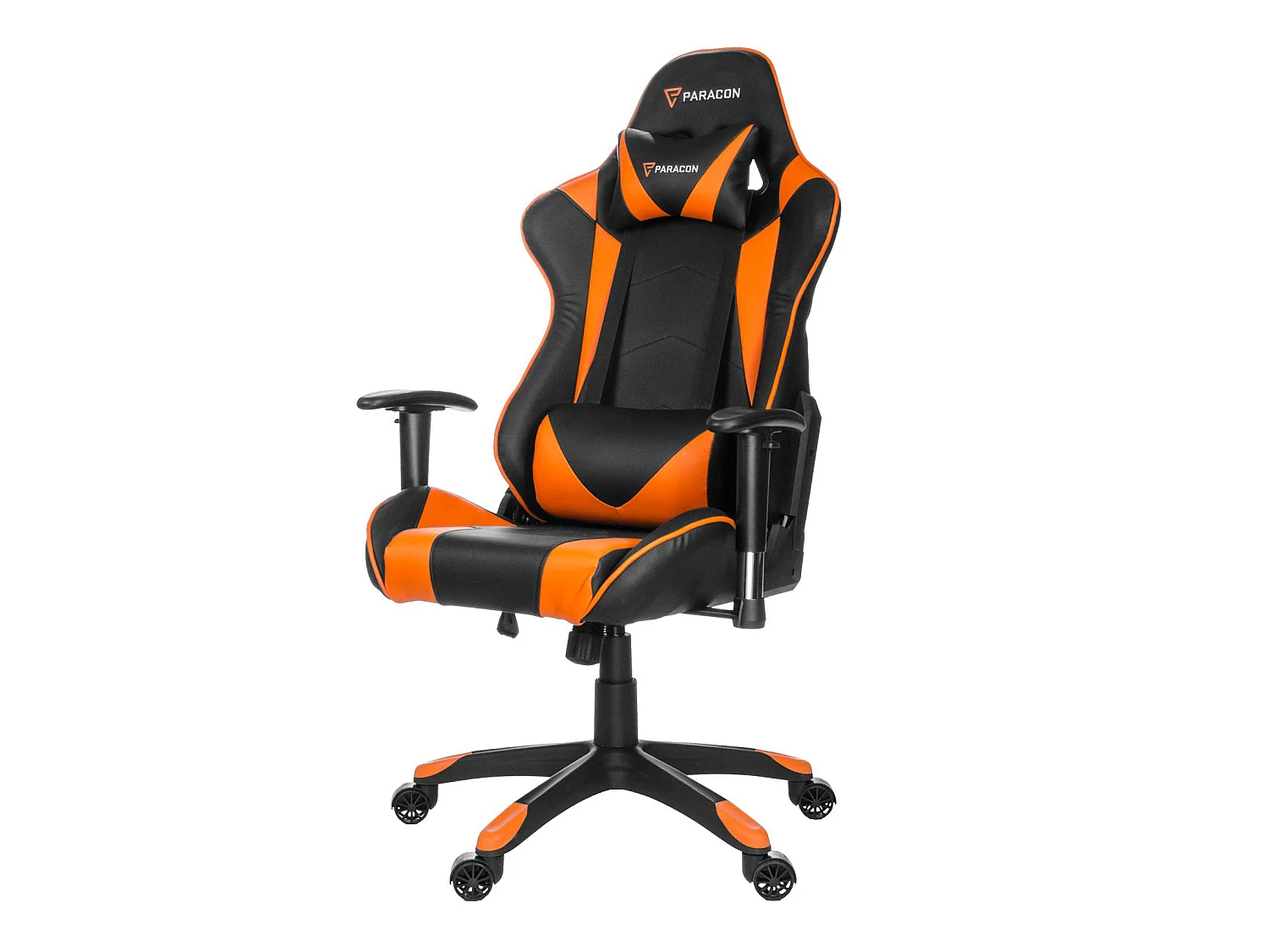 Paracon Knight gamestoel incl. kussen voor nek en lenden oranje.