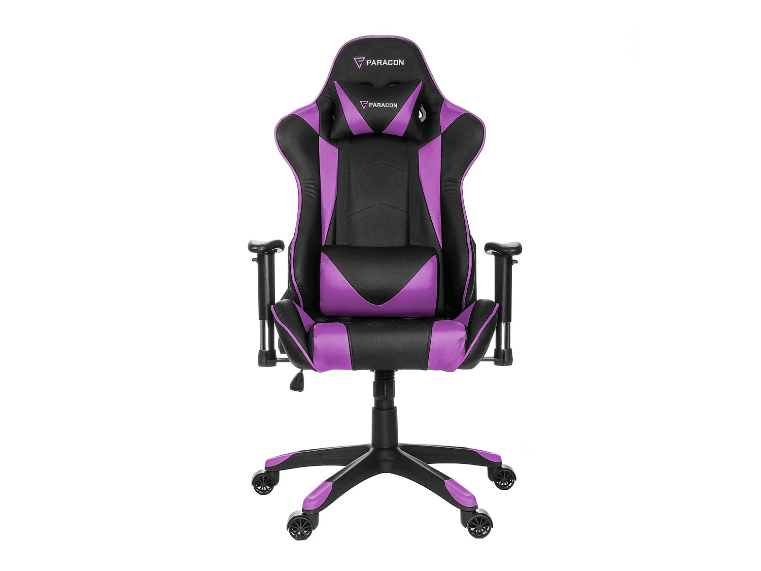 Paracon Knight Fauteuil de gamer avec oreiller cervical et soutien lombaire, lila.