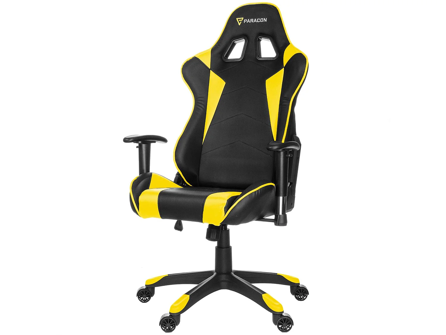 Paracon Knight Fauteuil de gamer avec oreiller cervical et soutien lombaire, jaunes.