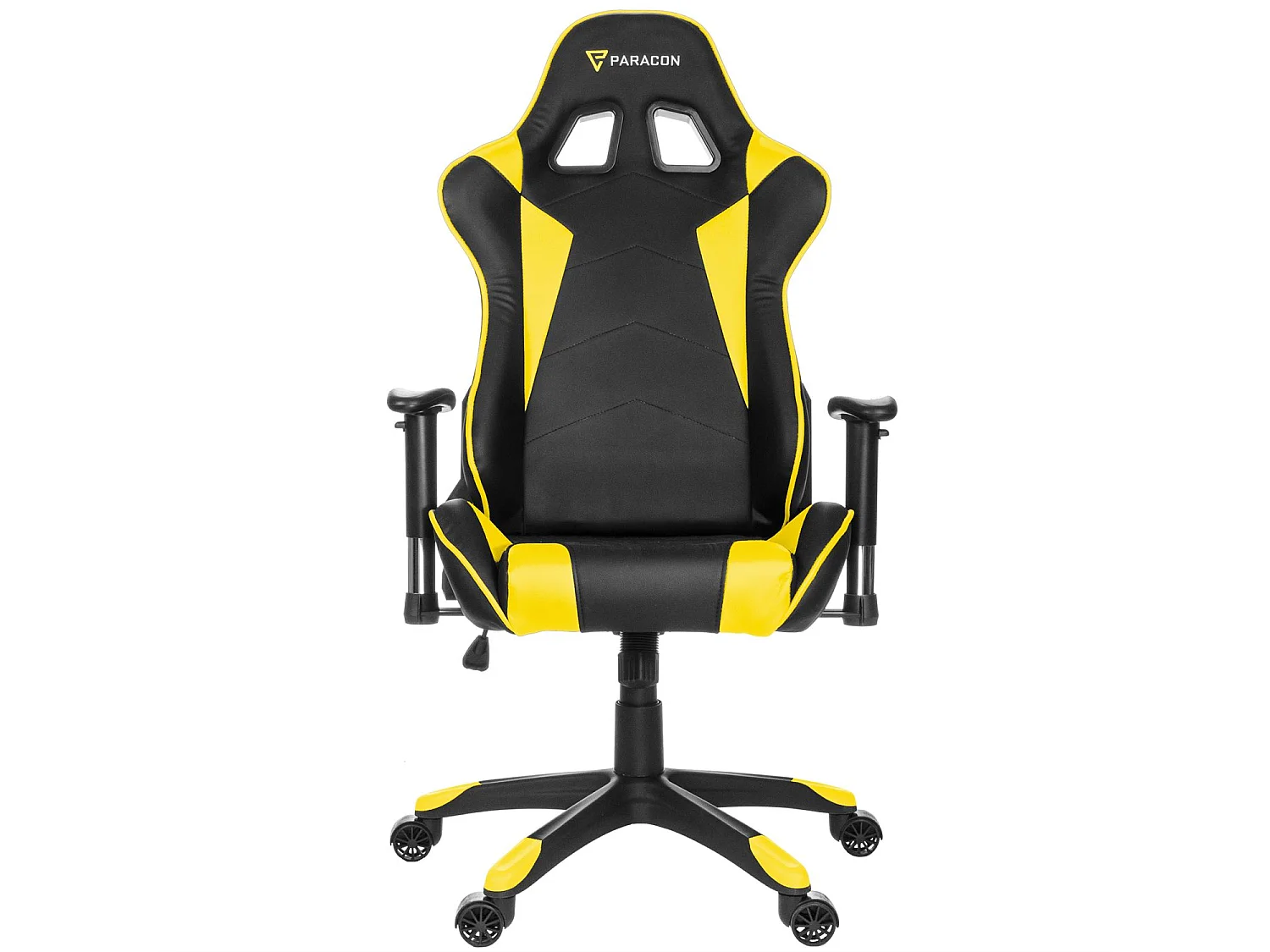 Paracon Knight Fauteuil de gamer avec oreiller cervical et soutien lombaire, jaunes.