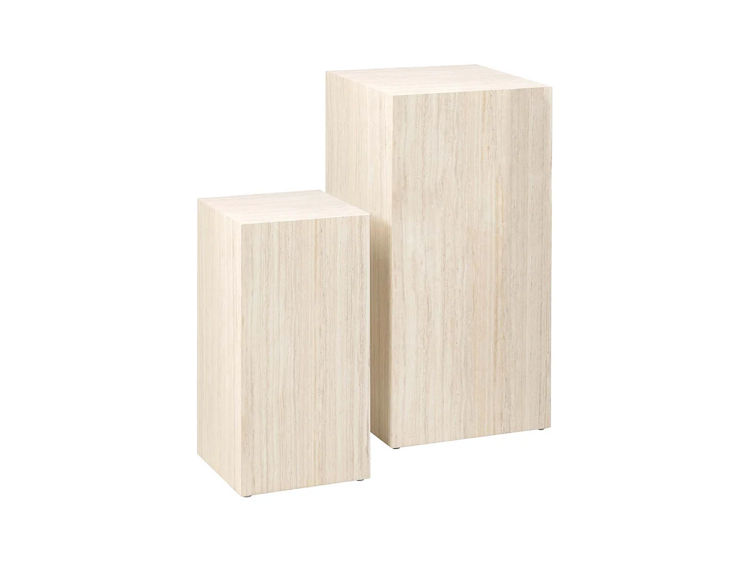 Dice table basse piédestal lot de 2 pièces. beige.