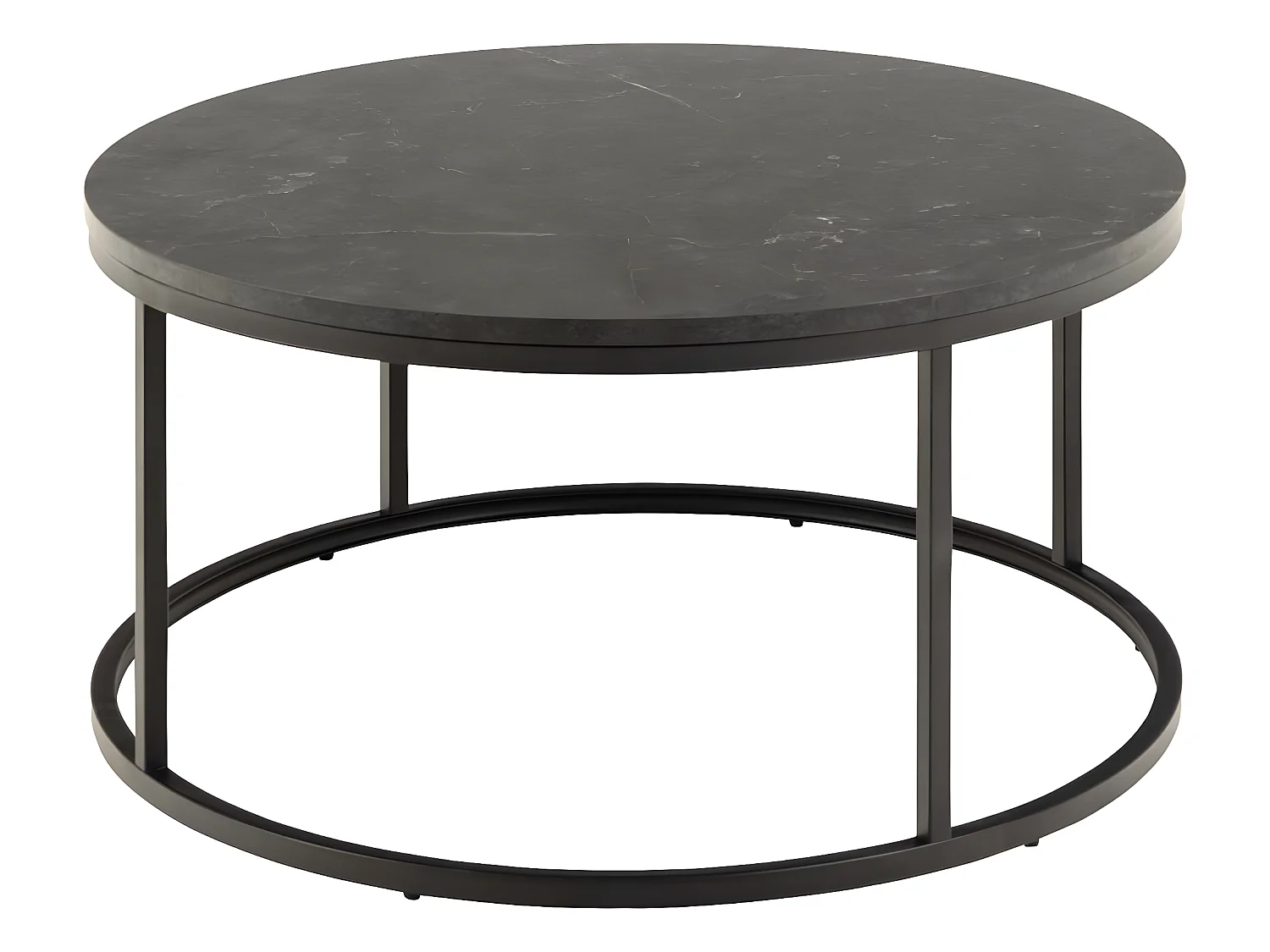 Tavolino Spiro Ø80cm marmo nero.
