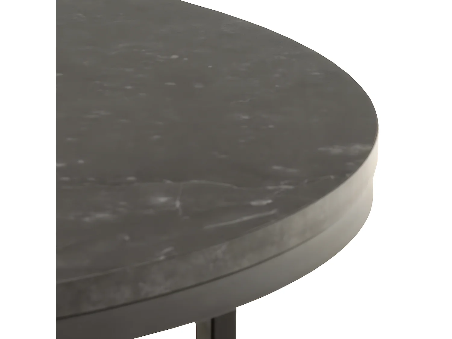 Spiro Couchtisch Ø80cm Marmor schwarz.