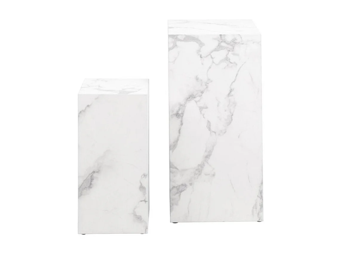 Dice Couchtisch Sockel Satz von 2 Stk. weiß.