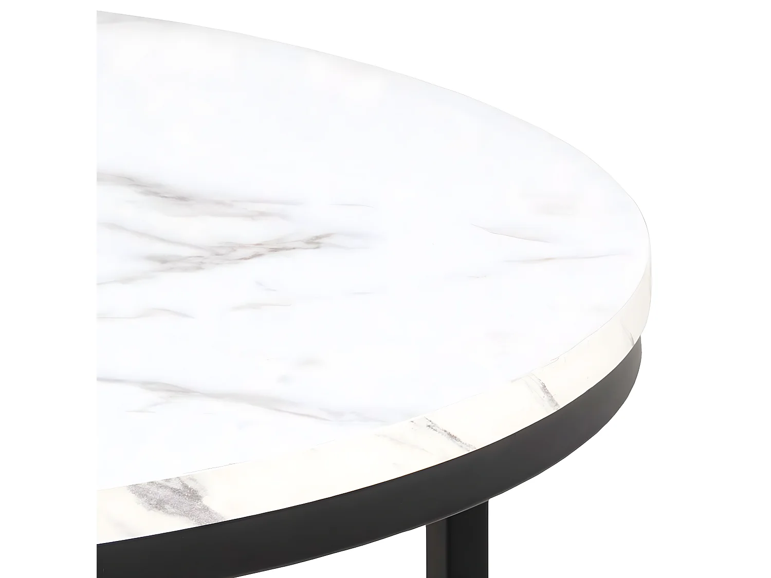 Spiro table basse Ø80cm marbre blanc.