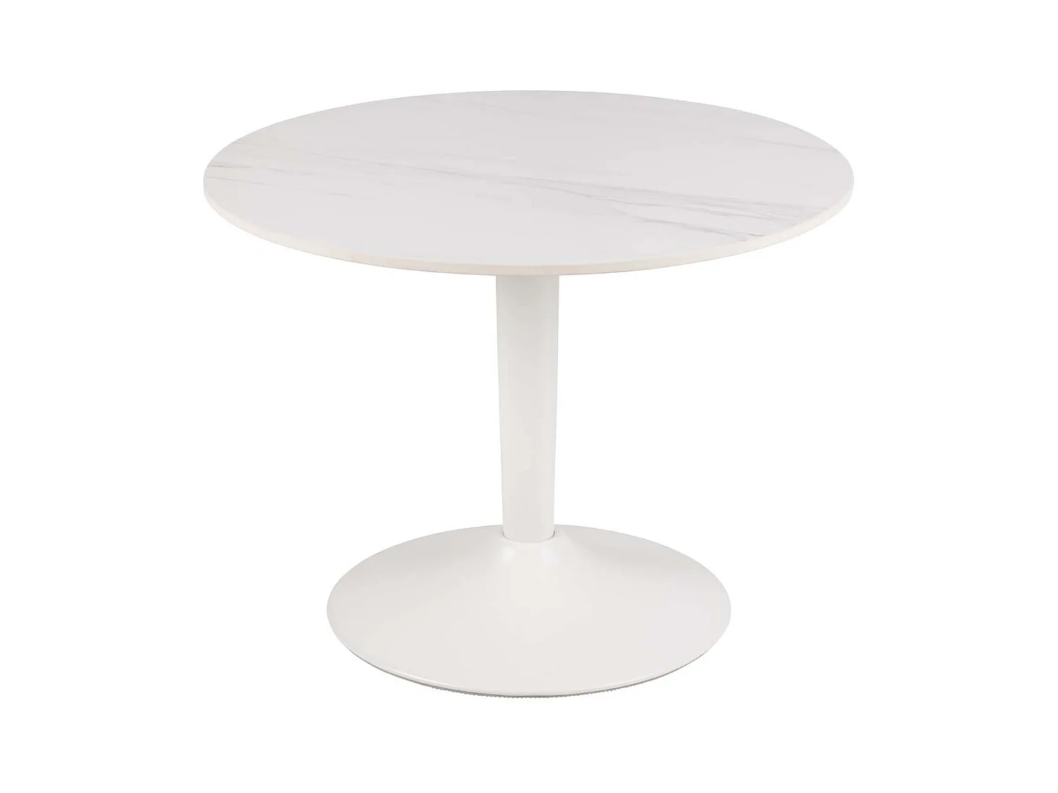 Malta table basse Ø60cm céramique blanc.