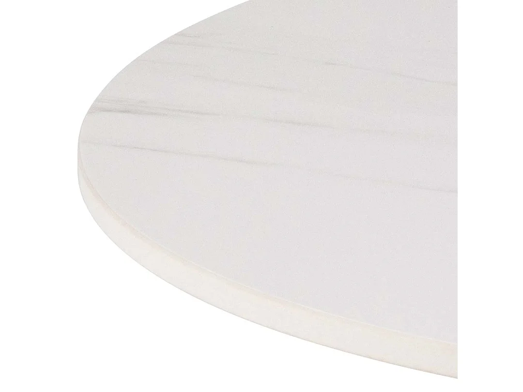 Mitol salontafel Ø60cm keramiek wit.