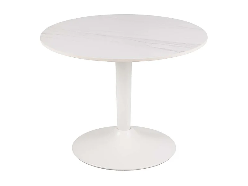 Mitol salontafel Ø60cm keramiek wit.