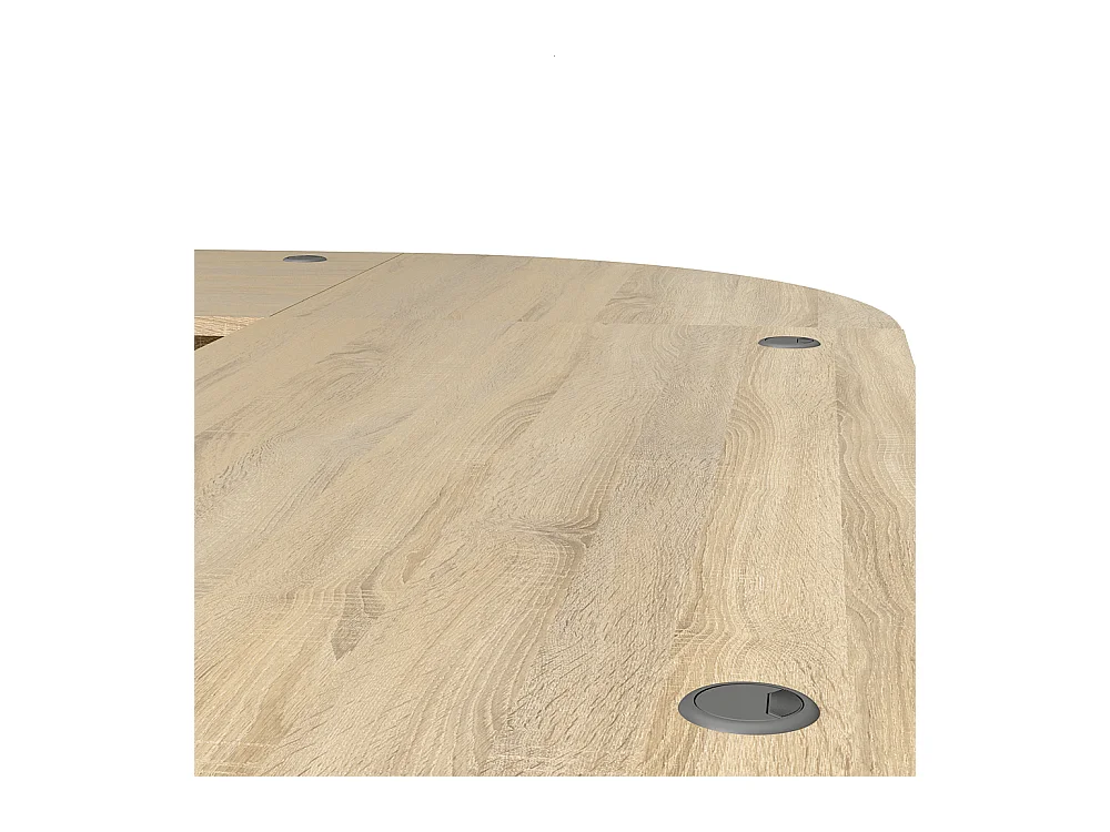 Prisme Hoekbureau 305 met verrijdbaar onderstel, eiken decor