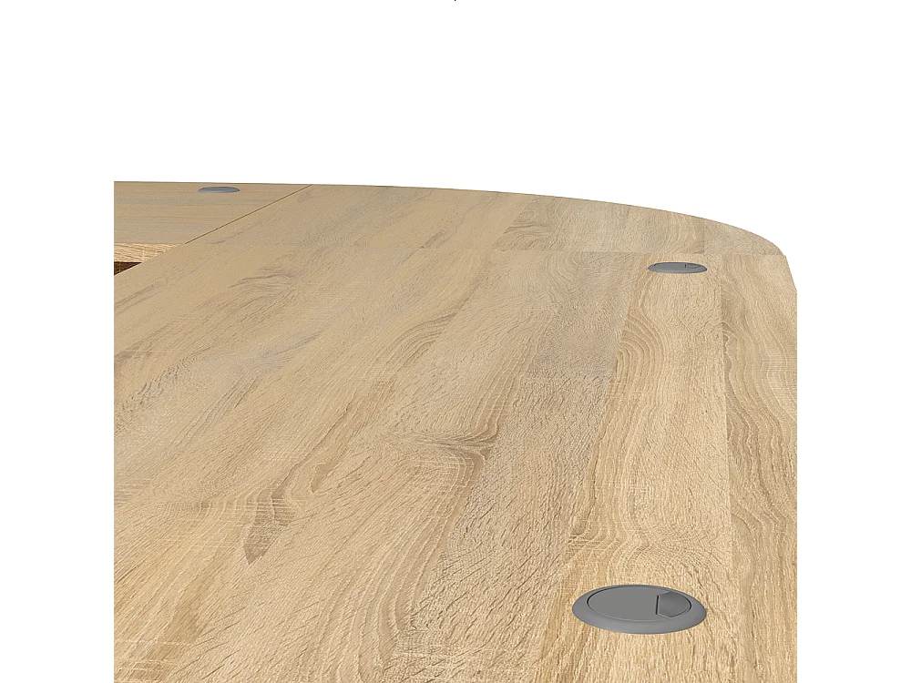 Prisme Hoekbureau 304 met verrijdbaar onderstel, eiken decor