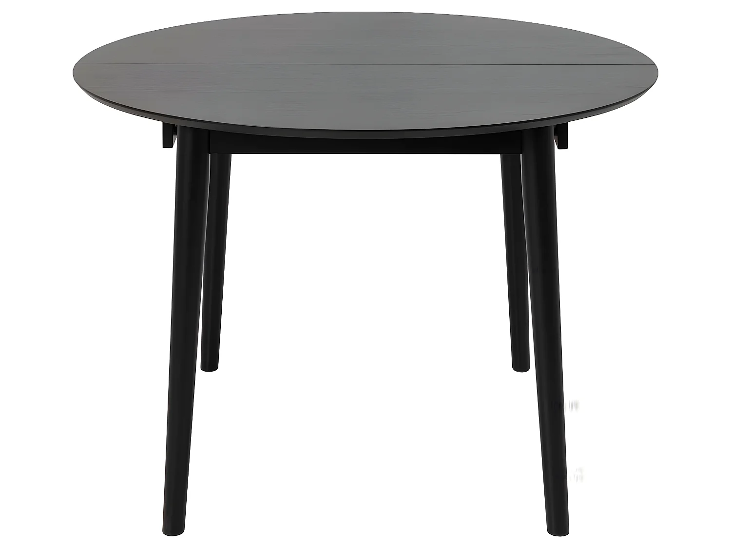Montreux table de salle à manger Ø115/154cm avec plateaux supplémentaires noir.