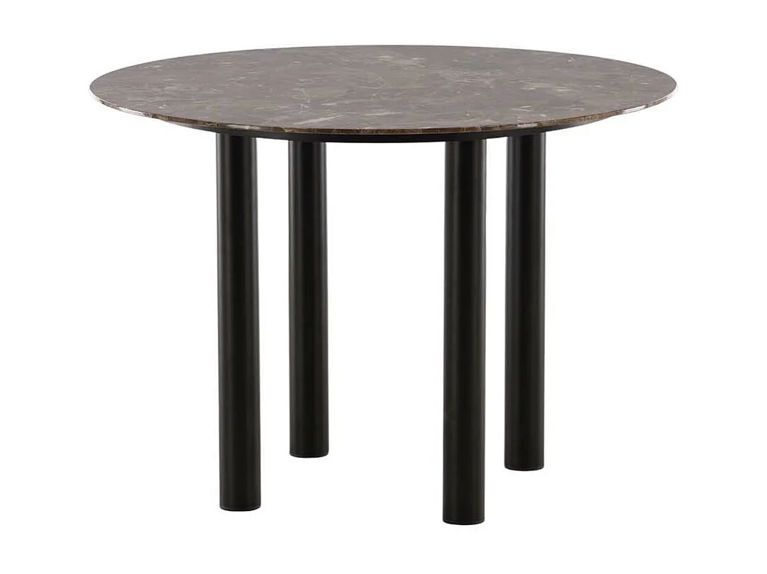 Havsten eetkamertafel Ø106cm glas brun.