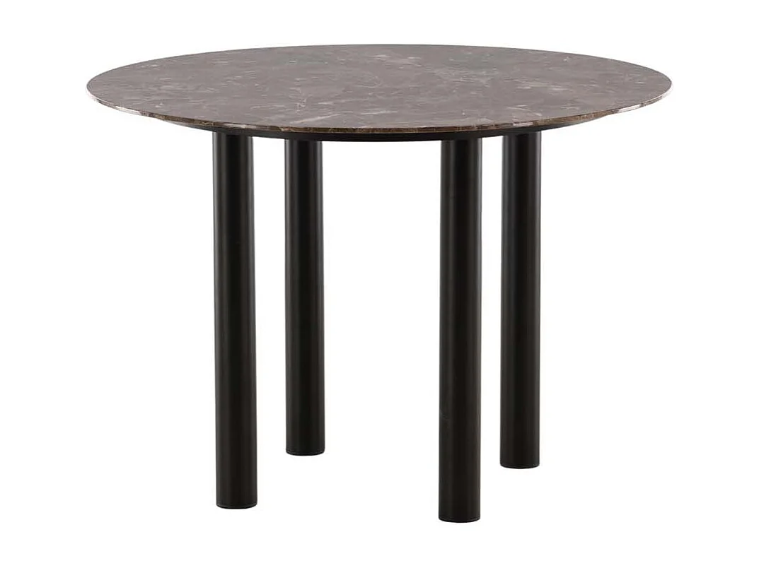 Havsten table de salle à manger Ø106cm verre marron.