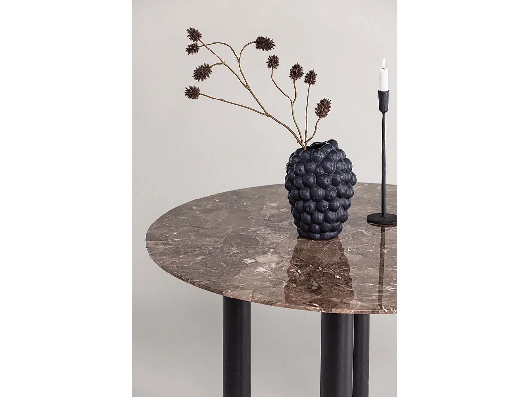 Havsten table de salle à manger Ø106cm verre marron.