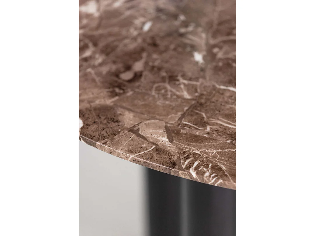 Havsten table de salle à manger Ø106cm verre marron.
