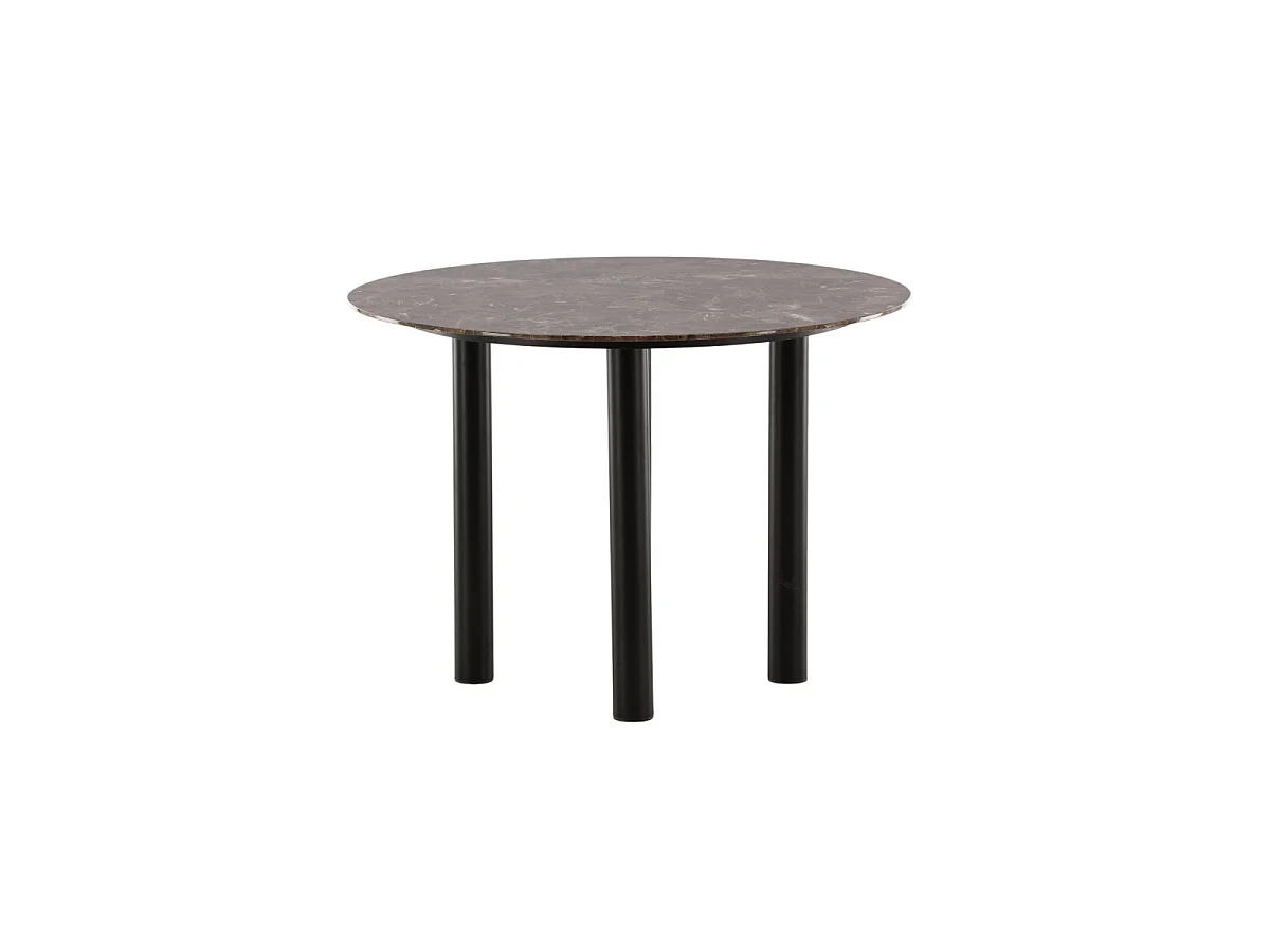 Havsten eetkamertafel Ø106cm glas brun.